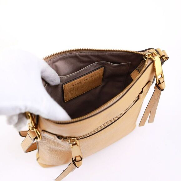 NWT Marc Jacobs Recruit Leather Travel Crossbody in Golden Beige - Picture 9 of 13